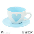 Porcelana Capppuccino Cup &amp; Saucer Cor Brilhante